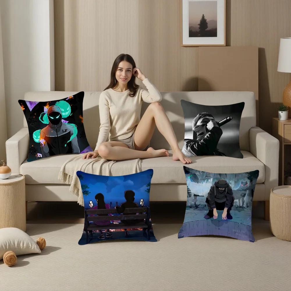 Design B-Beny J-Jr Pillow Case Plush Fabric Soft Double Sided Print Sofa Cushion Cover Throw Pillow Covers