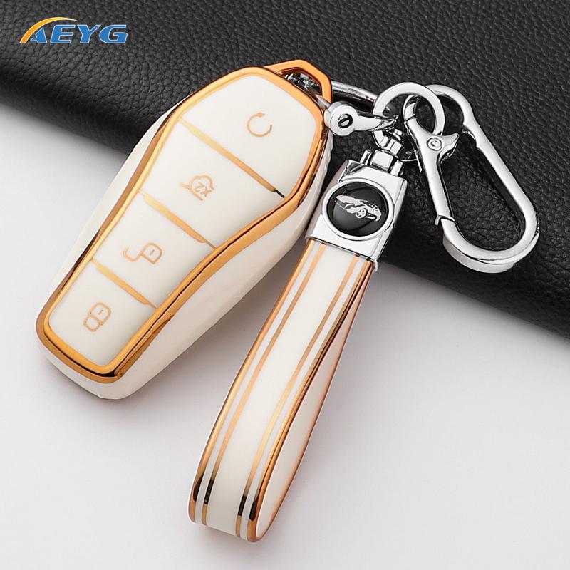 Tpu Car Key Case Cover Shell For Byd Song Plus Atto 3 Han Ev Tang Dm Qin Seal Dolphin Remote Fob Holder Keychain Accessories