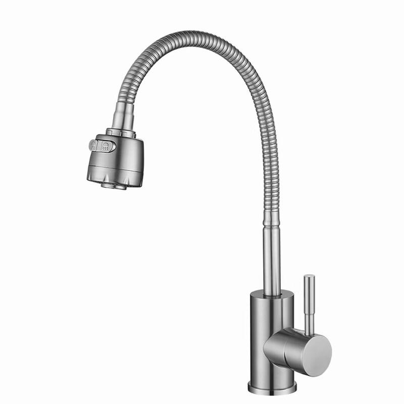 TLXT Stainless Steel Wall-Mounted Kitchen Mixer Faucet