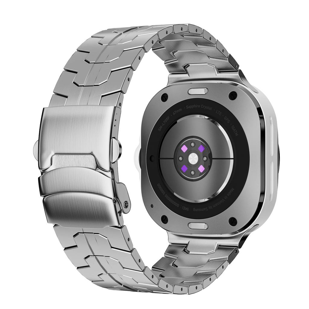 For Samsung Galaxy Watch Ultra (2025) 47mm/Watch Ultra 47mm Stainless Steel Watch Band Folding Buckle Wrist Strap