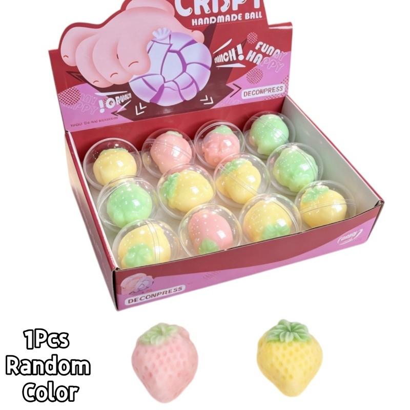 Multiple Series Squeezable Stress Balls Slow Rebound Wax Skin Squeeze Toy Adult Sensory Fidget Toy Soothing Relieving Stress