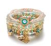European and American Popular Bohemian Style Ladies 2021 Luxury Jewelry Handmade Custom the Evil Eye Beaded Bracelet