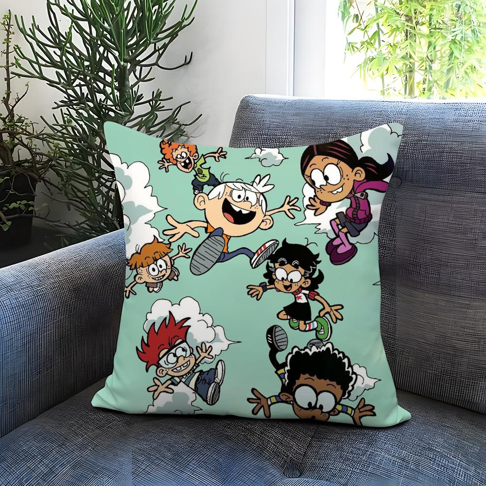 Anime The L-Loud House Cushion Cover Comfortable Reversible Pillow Cover Ideal for Car Sofa Bedroom & Beyond