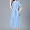 Mom's 2023 Summer Cotton Linen Dress: Stylish, Slimming Fashion for Middle-Aged & Elderly Women