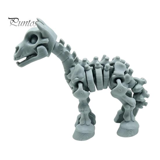 Modern Aesthetic Room Decor 3D Printed Horse Skeleton Figurines, Articulated Ornaments, Movable Joints Creative Desk Toy for Adults Fidgety