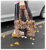 2025 Women's Large Fluffy Leopard Print Shoulder Tote Bag