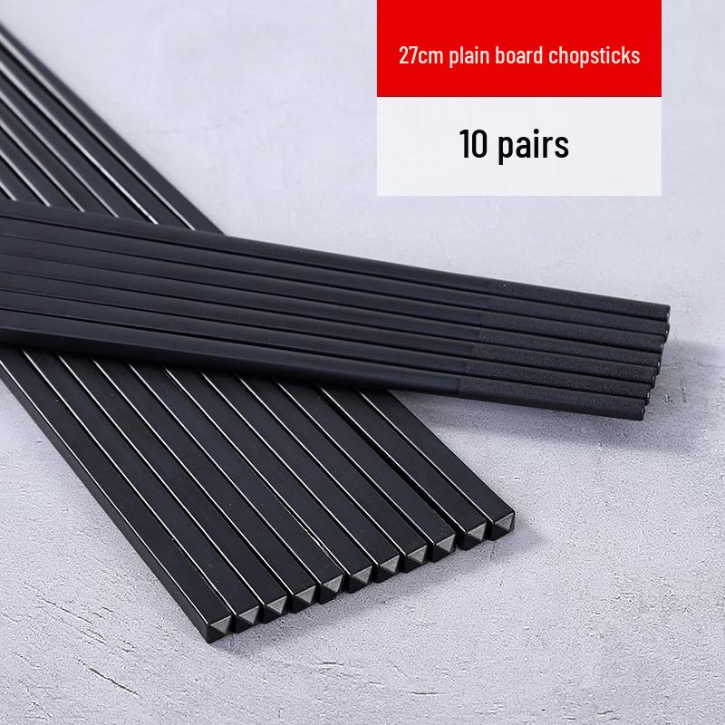 100-Pair Set of Black Alloy Chopsticks for Restaurant Dining Rooms and Hotels with Sterilizer