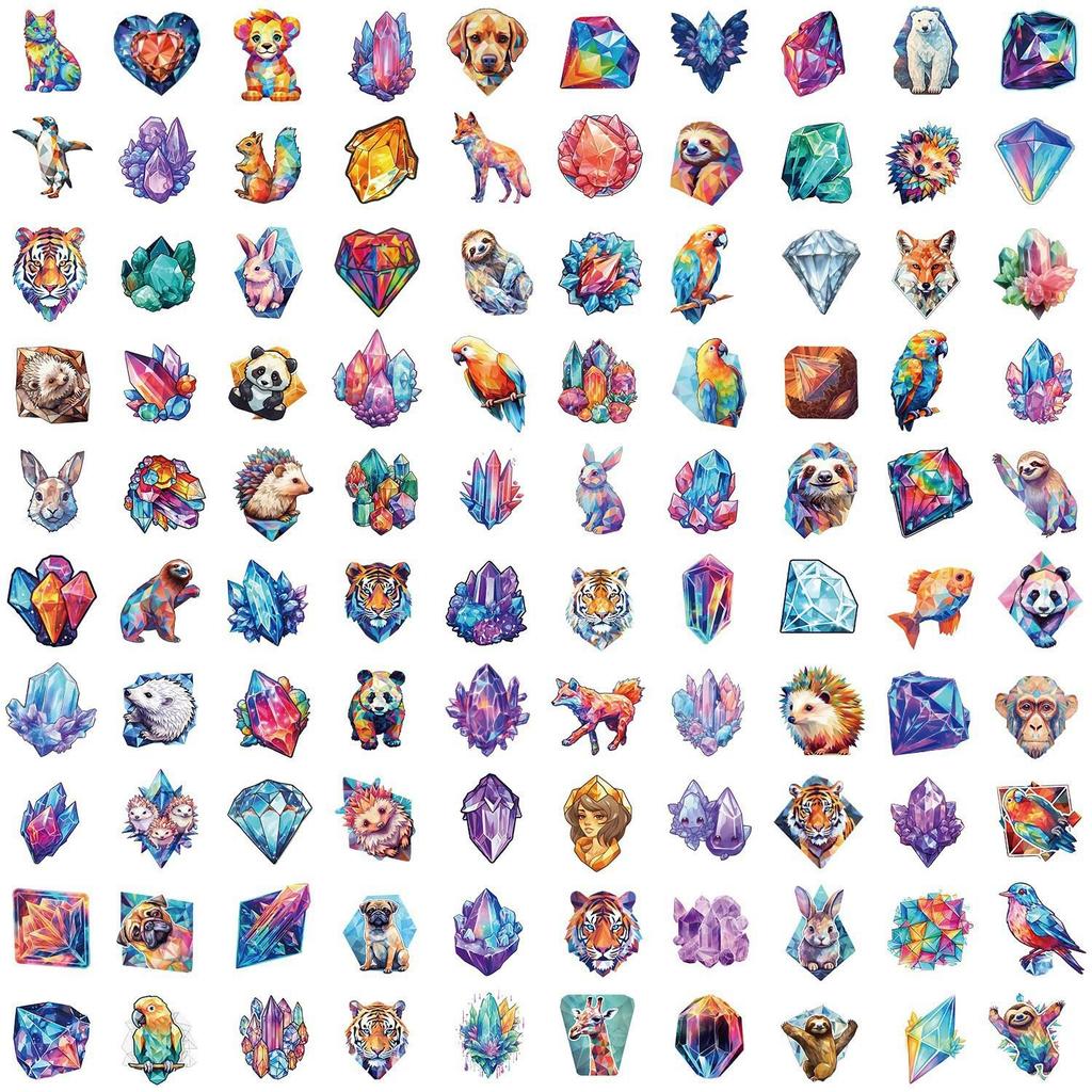 50 Cartoon 3D Animal Graffiti Stickers - Creative Waterproof Decor for Phones and Computers