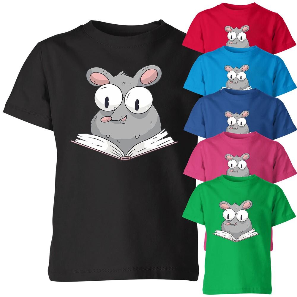 

Reading Rat T Shirt Funny Boys Girls Reading Graphic Tee Top M