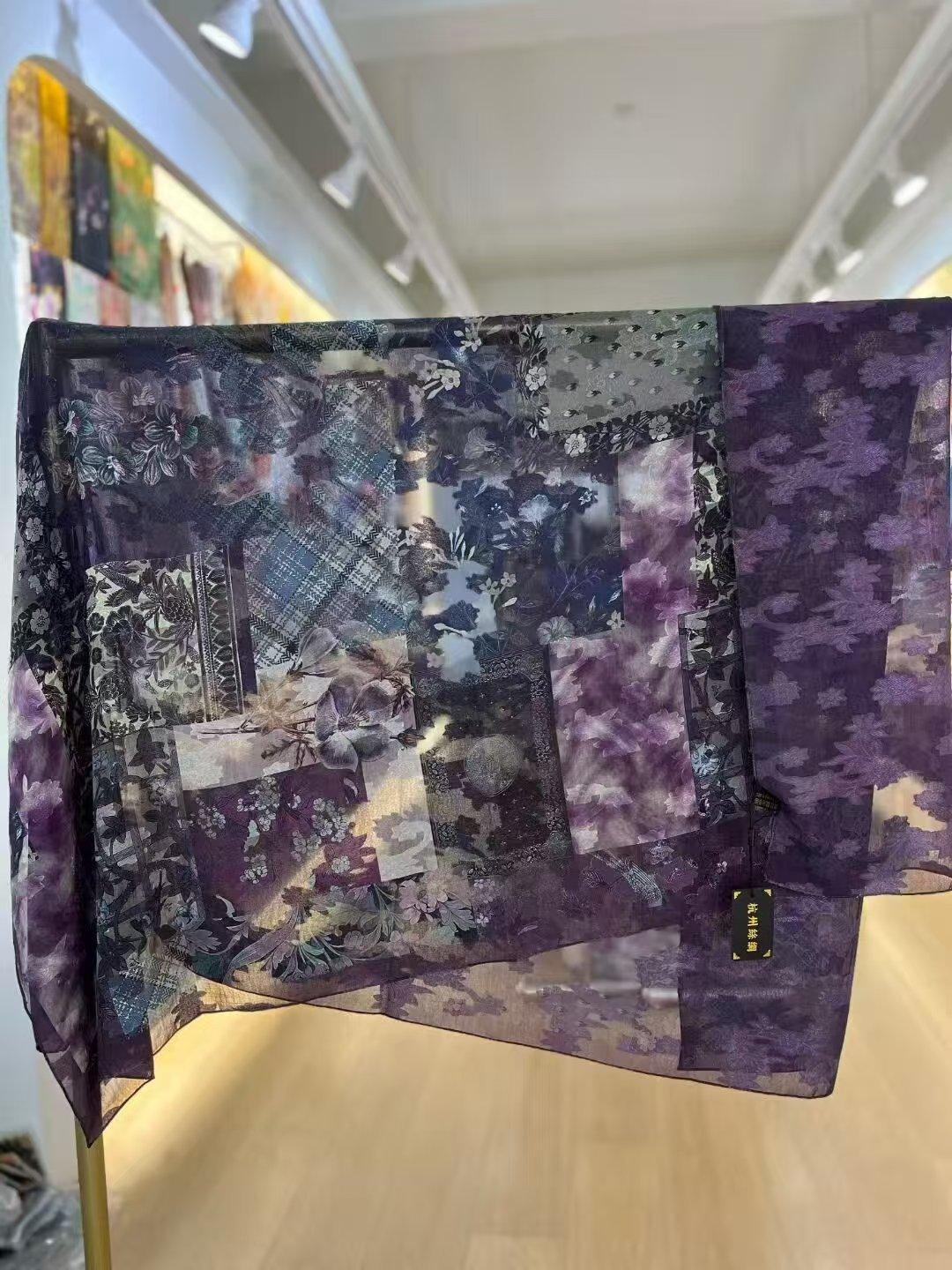 

Пряжа Fragrant Cloud Шарф-платок Квадрат Горящий цветок 140 * 140 Шарф Шаль Защита от солнца Весна и лето Путешествия Шелковый шарф