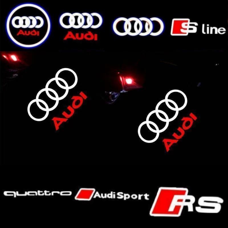 2/4p Led Car Door Welcome Light Projection lamp For AUDI A3 A4 A5 A6 C5 B5 B6 B7 B8 B9 A7 A8 Q7 Q5 Q3 RS TT sline quattro Logo