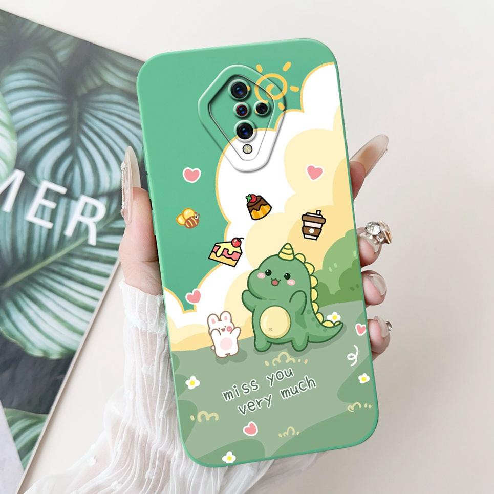For Vivo 1920 Phone Case Vivo V17 Russia Y51 2020 Sept. X50 Lite Luxury Cartoon Animals Bumper Matte Silicone Soft Back Cover