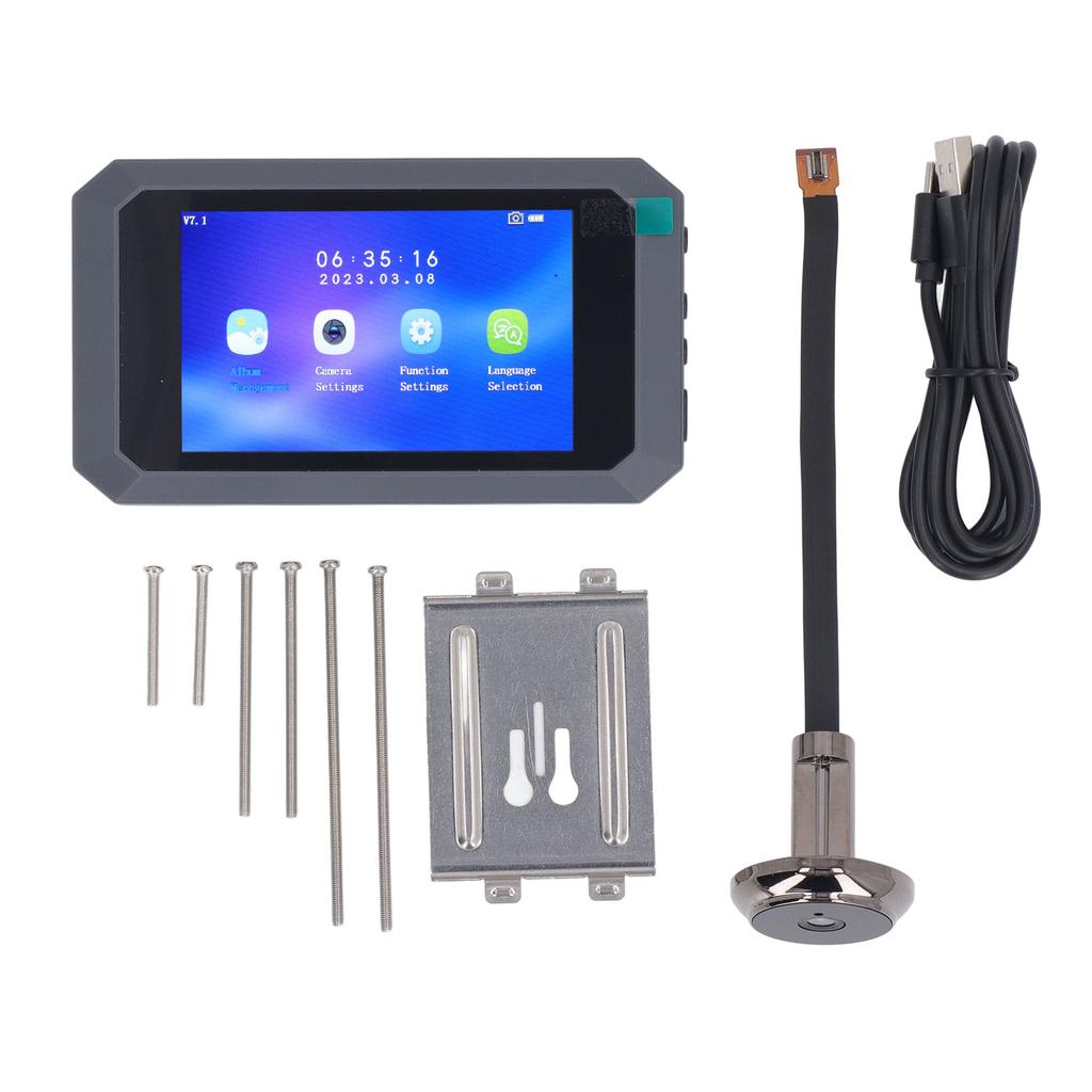 Video-Türklingelsystem 3,97 Zoll LCD-Bildschirm 1080P Wiederaufladbar PIR Bewegungserkennung Smart Visuell