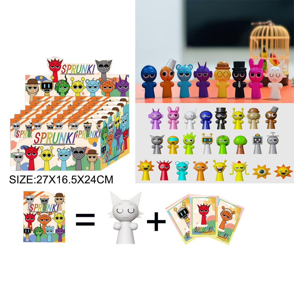 Funny Sprunki Character Models Box PVC Sprunki Game Action & Toy Dolls Character Set Kids Birthday Christmas Gifts