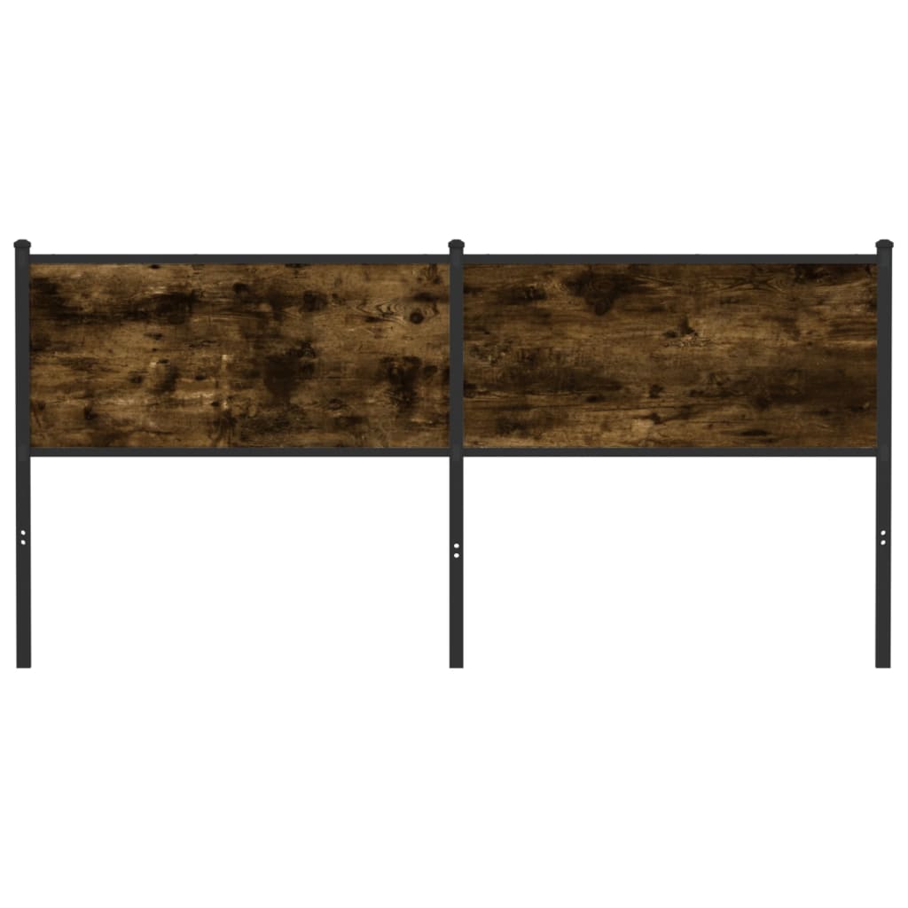 Replacement Headboard Smoked Oak 160 cm Wood Based Material and Steel