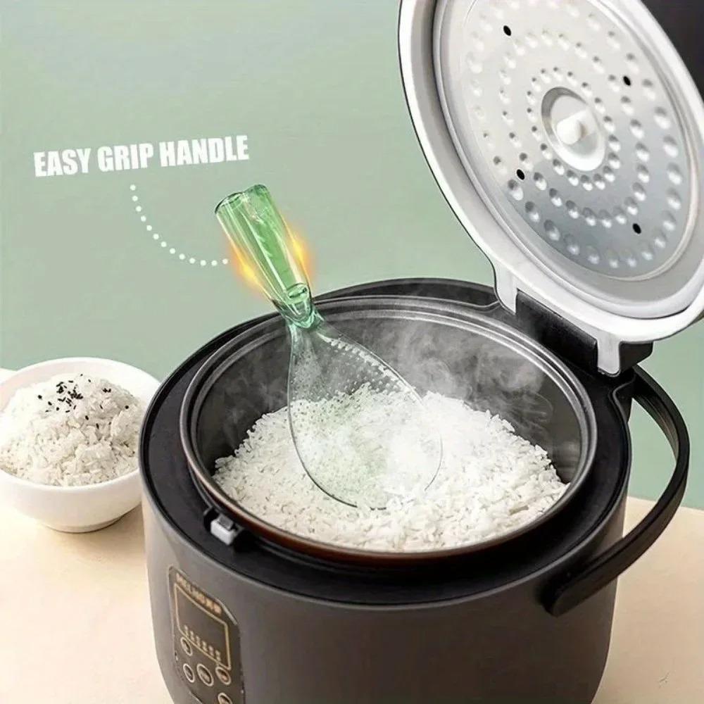 Household Non-stick Rice Spoon Standable Little Monster Rice Spoon Cute Transparent Porridge Shovel Paddle Safe Cooking Scoop