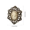 Dateless Lady Portrait Brooch Vintage Inspired Design In Gilded Alloy Fashion Pin Accessories For Dress Decoration