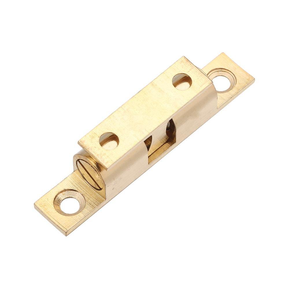 1Pcs Closet Tension Latch Bead Lock Brass Copper Double Spring Steel Ball Door Bumper 40/50/60/70mm Damper Buffer Door Catch