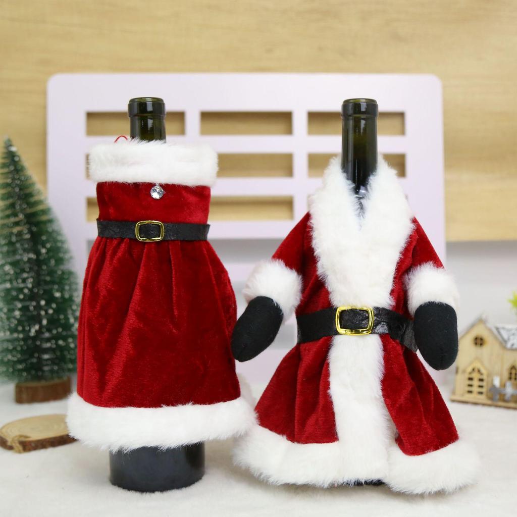 Festive Santa Wine Bottle Cover Gift Box for Christmas Display