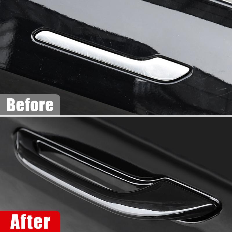 ABS Auto Türgriff Fänger Abdeckung Schutzhülle Zierleisten Aufkleber Zubehör Für Tesla Model 3 Y 2017 2018 2019 2020 2024 2024 2024