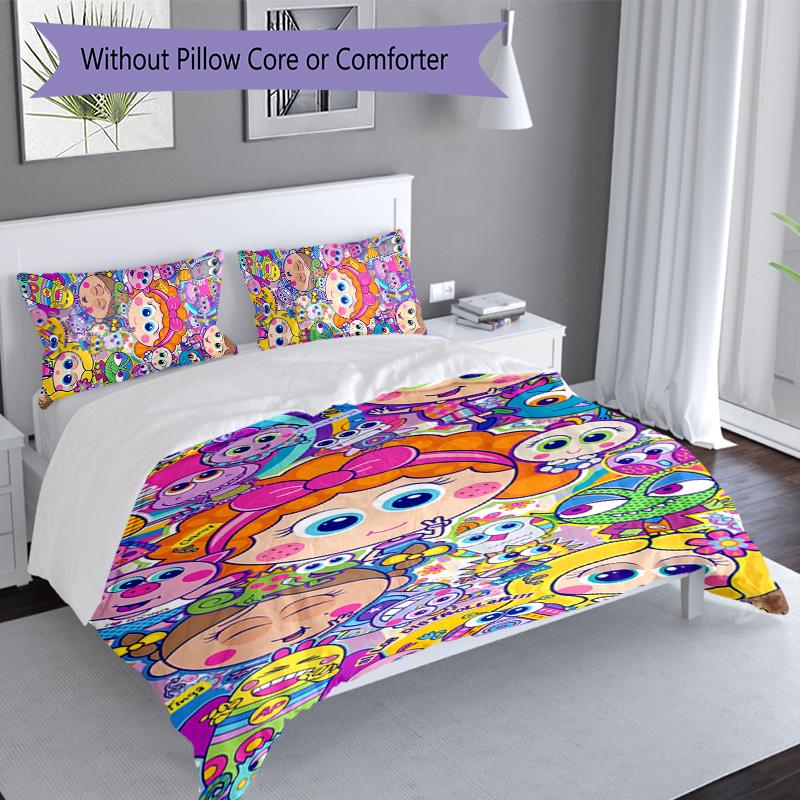 3pcs Distroller Alushhhe Green pattern bedding set duvet cover set includes duvet cover &pillowcases, perfect all season bedroom decoration & gift