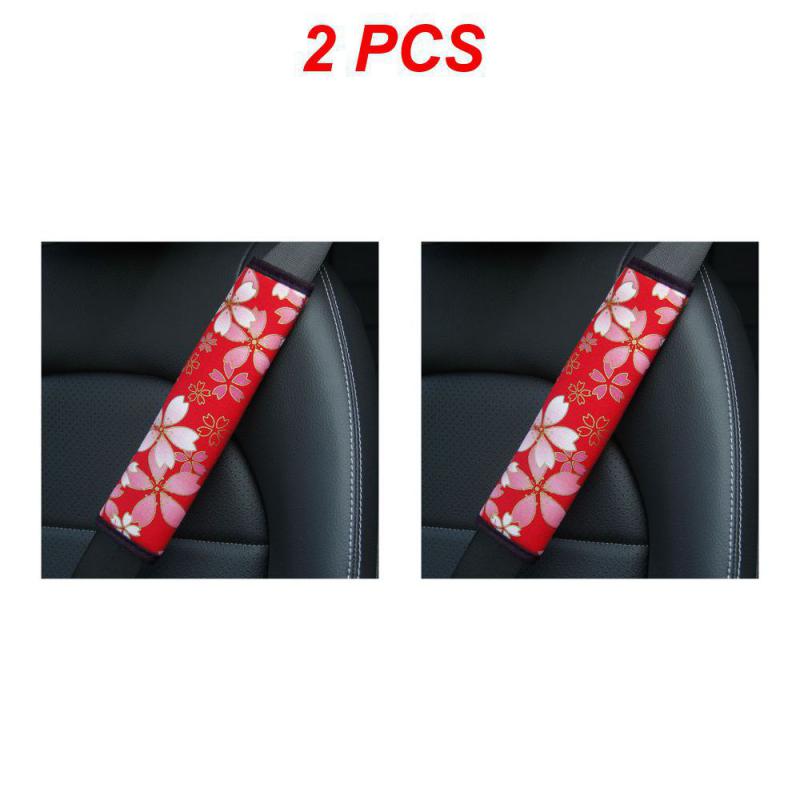 1/2PCS 6.5X23cm Car Truck Universal Safety Belt Covers Car Seat Shoulder Strap Pad Cushion Protection Flower Padding Auto