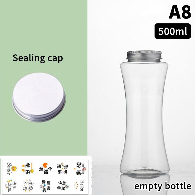 400/500Ml Portable Fruit Juice Cold Brewed Tea Bottle Transparent Plastic Beverage Bottle Disposable Milk Tea Bottle