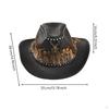 Cowboy Hat with Deer Head Wide Brim Steampunk Western for Entertainers
