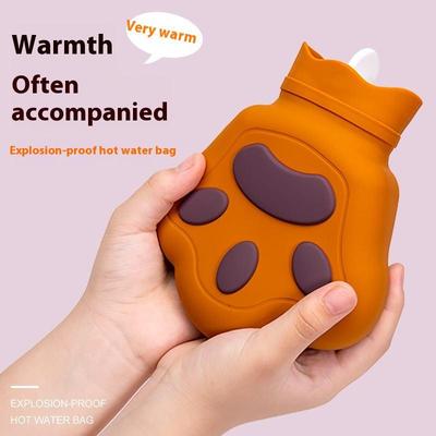 Cartoon Silicone Hot Water Bag: Explosion-Proof, Mini Hand Warmer for Winter