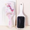1pc Scalp Massage Comb, Fun Rainbow Unicorn and Heart-shaped Pattern, Anti-static Exfoliating comb,Special for Real Hair Wigs