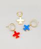 Bonbeau Color Acrylic Airplane Gold Ring Earrings