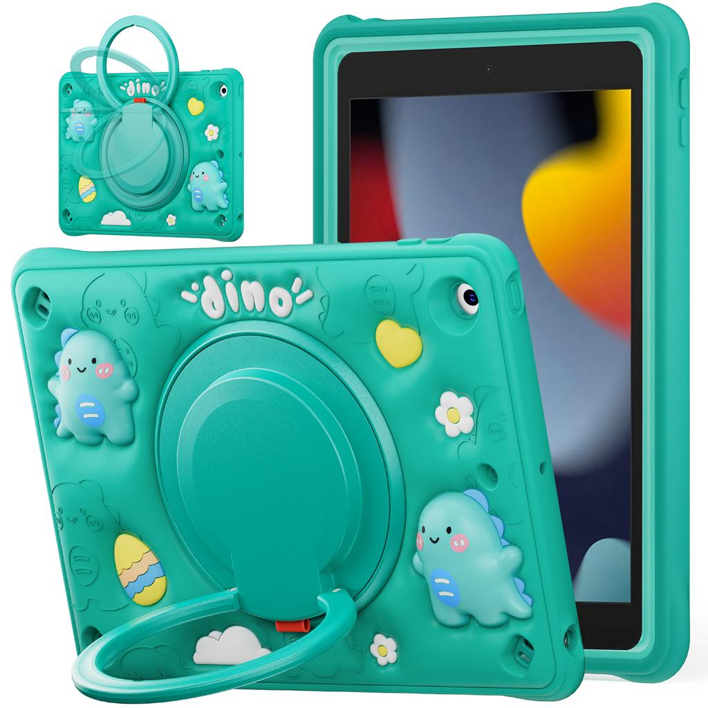 For iPad 10.2 (2021)/(2020)/(2019) Case Kickstand PC+Silicone+TPU Tablet Cover