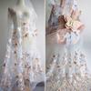 New Multi-color 3D Butterfly Embroidered Lace Fabric Suitable for Wedding Dresses Formal Gowns and Designer Clothing Fabrics