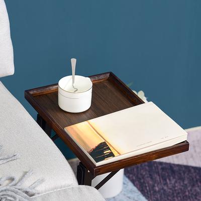 Wooden Foldable Bedside Shelf 12.91x8.66in Top Bunk Bedside Table Tray No Drilling Nightstand Organizer Tray for Dorm Room Home