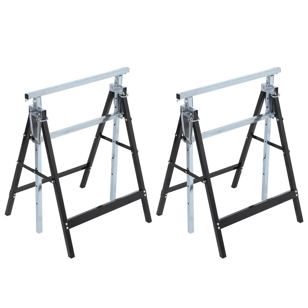 2Pcs/Set Height Adjustable Detachable Folding Lifting Bracket Frame Support for Work Table