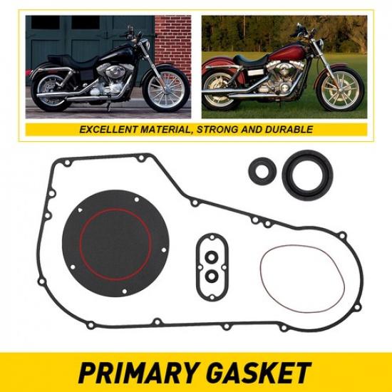 Clutch Primary Cover Gasket Seals Kit for 1999-2005 Harley Dyna Softail Models A