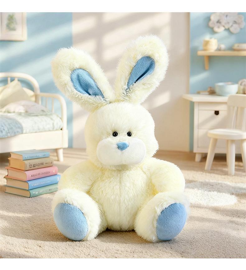 Adorable Pudding Rabbit Plush Toy - White Rabbit Comfort Doll & Sleep Companion Gift for Girls