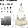 Canvas Messenger Bag Large Hobo Crossbody Bag with Multiple Pockets Casual Shoulder Tote Bag for Women and Men