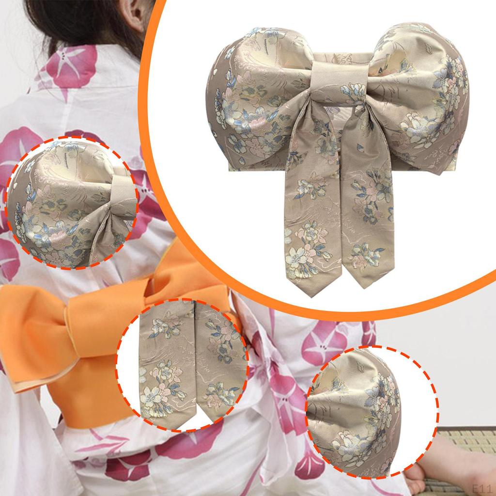 Japanese Kimono Bow Belt Cummerbund Sash, Portable Comfortable Lady Waist