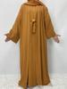 Women's Solid Color Muslim Robe: Multi-Color, Plus Size, Autumn Collection