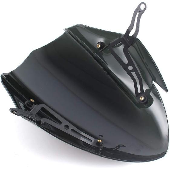 Motorcycle Windshield Deflector with Mounting Bracket Double Bubble Windscreen Compatible with GSX-S750 GSXS750 GSXS 750 2017 2018 2019 2020 2021