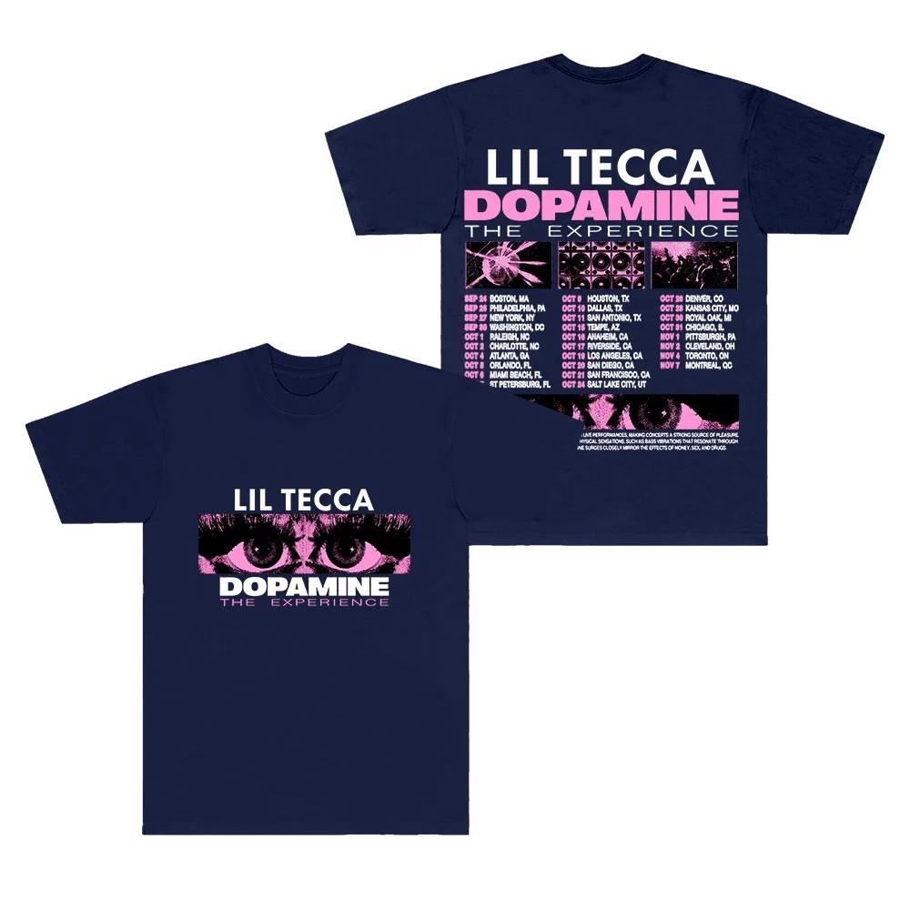 Lil Tecca The Dopamine Experience Tour 2025 TShirts Women Men HipHop Short Sleeve Tee S