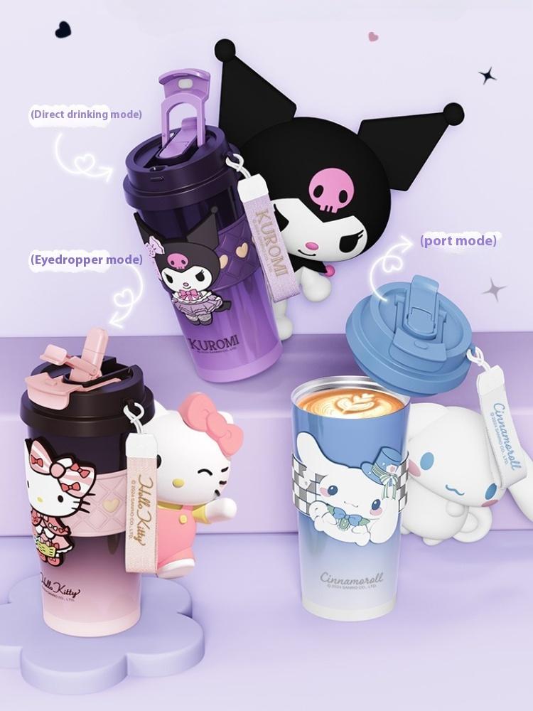 XW Sanrio Thermal Bottle Coffee Mug 520ml 900ml Hello Kitty Thermos Cup Keep Cold Portable 316 Stainless Steel Vacuum Flasks