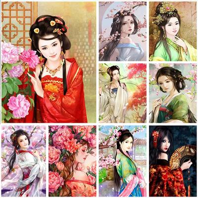 5D DIY Diamond Painting Beauty In Ancient Costume Diamond Embroidery Cross Stitch Kit Full Rhinestone Mosaic Home Decor