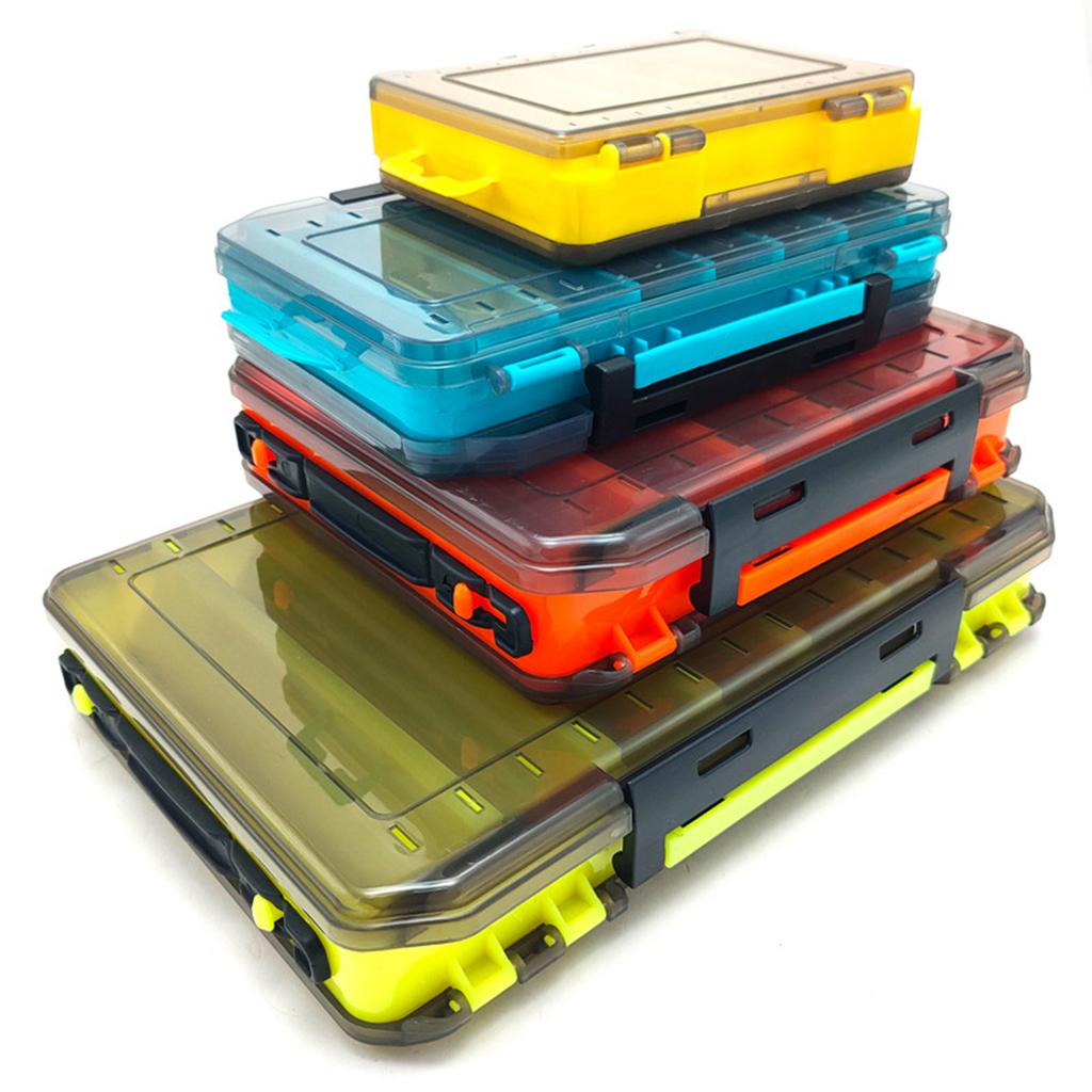 Fishing Tackle Boxes Practical Fishing Lure Organizer-Double Sided Fishing Baits Storage Box Plastic Organizer-Case Gift