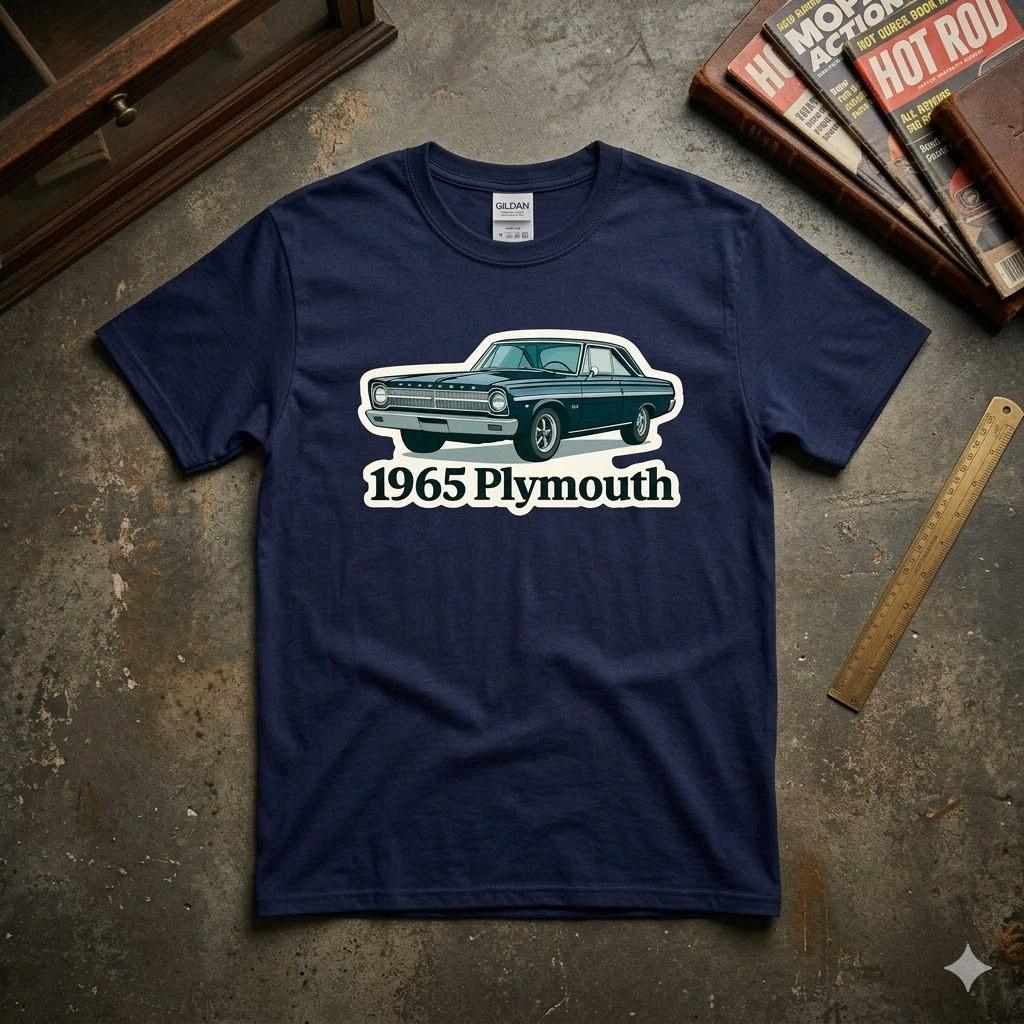 1965 Plymouth Satellite T Shirt Old School Muscle Car Graphic Unisex T-shirt