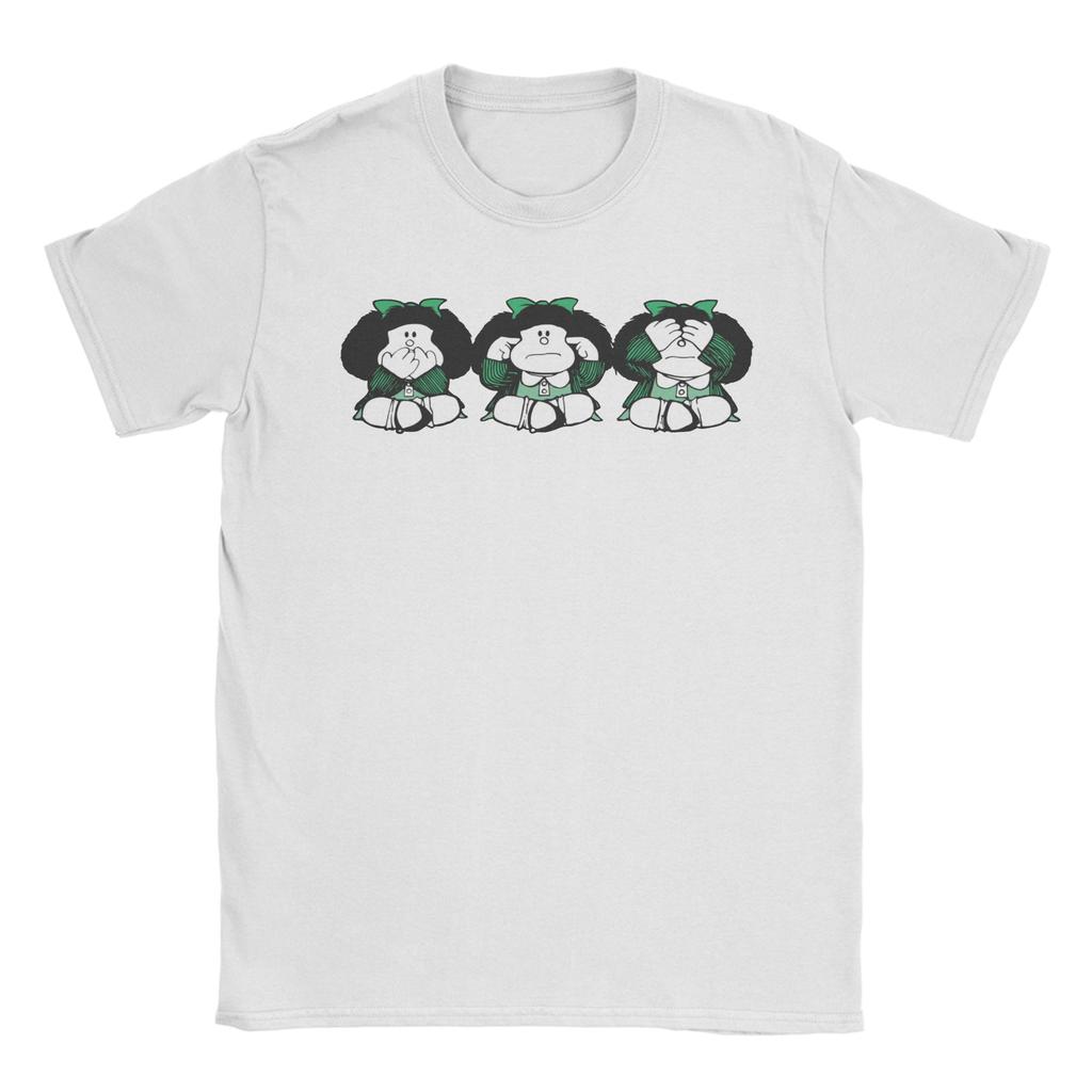 Vintage Mafalda With Swimsuit Tshirts For Unisex Unisex O Neck Pure Cotton T Shirt Mafalda Cartoon Tee Shirt 4xl 5xl Tops