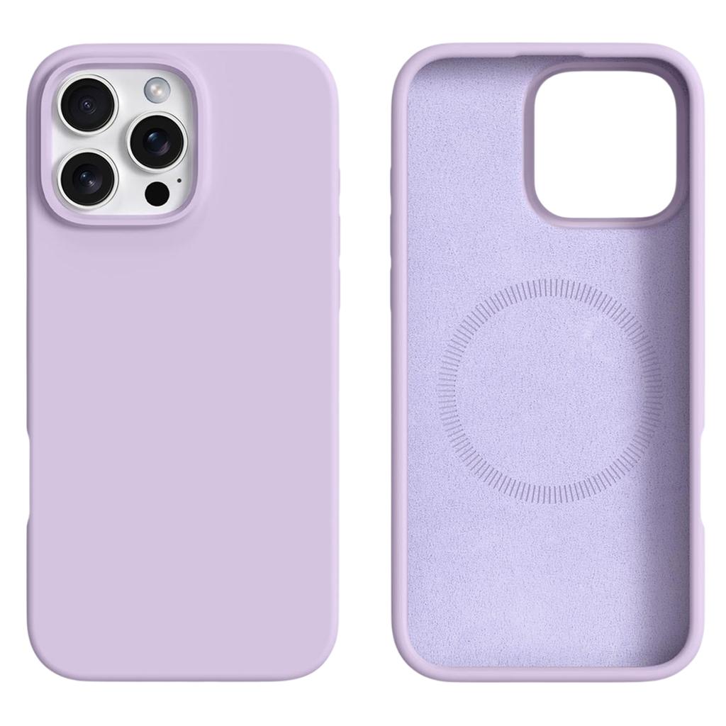 For iPhone 16 Pro Case Compatible with MagSafe Liquid Silicone+PC Phone Cover
