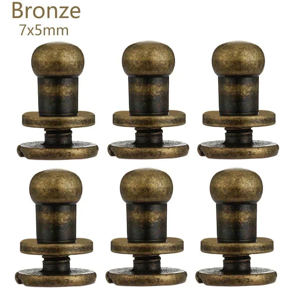 10Pcs Hot Sale Round Garment Rivets Monk Head Screws Brass Nail Cloth Button Bag Shoes Leather Crafts Sewing Accessories
