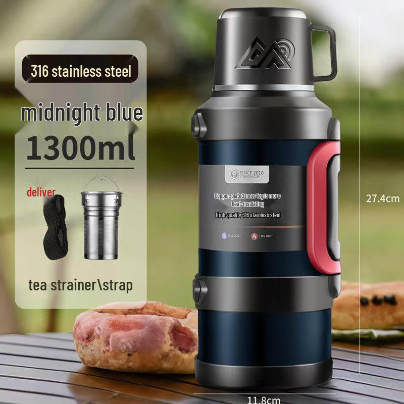 316 Large Capacity Outdoor Stainless Steel Insulated Sports Teapot and Water Cup